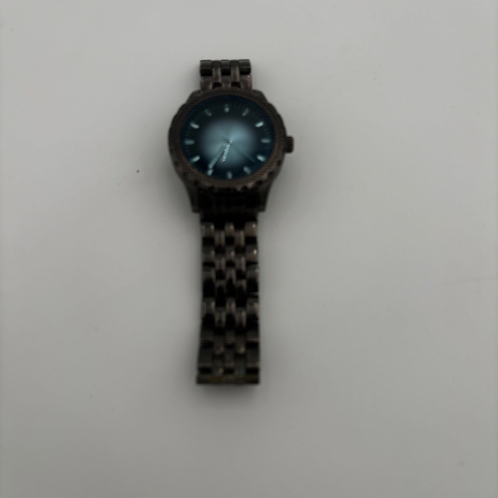 FMD Wristwatch Men OS‎ Gunmetal Good FMDPU011 Japan Movt Metal Link Band